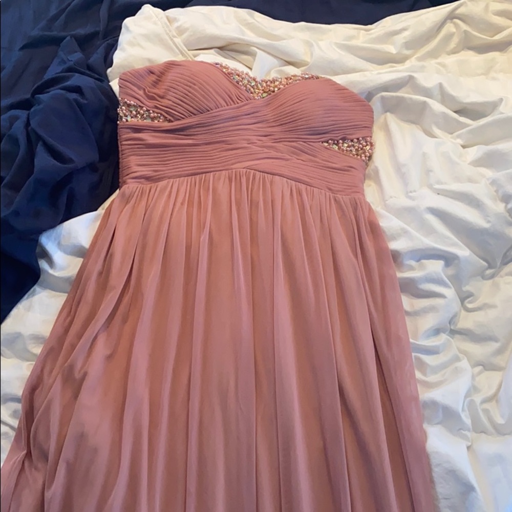 Floor length bridesmaid dress
